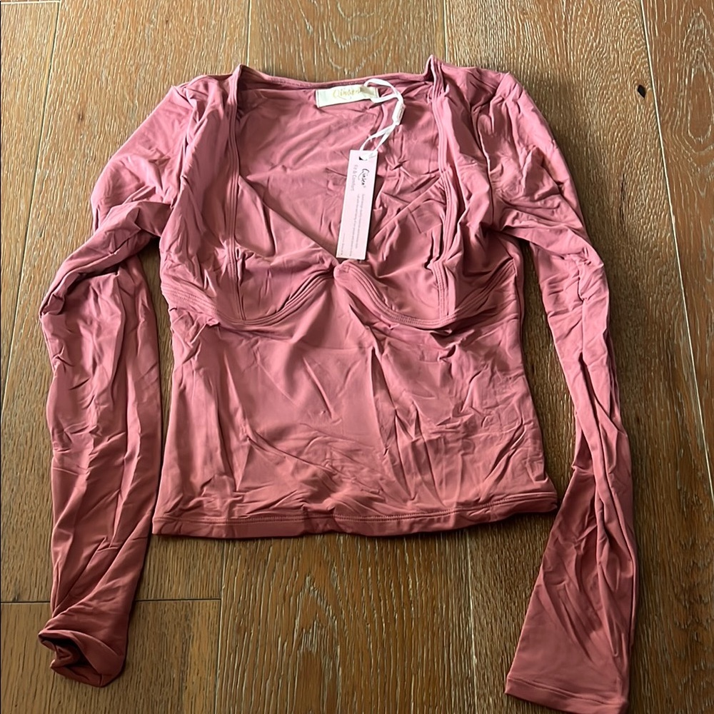 Women's Pink Long Sleeve Top